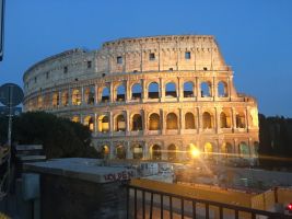 Rome Colosseum and fashion show at Piazza di Santa Francesca, 2019 07 04.