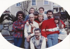 Kershaw family, Burrs Lane, 1987