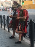 Rome, 2019, Near the Colosseum, Gladiators for pay